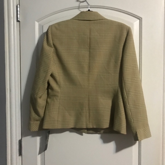 Vintage Plaid Beige Blazer | Le Suit | NWT - Picture 2 of 5
